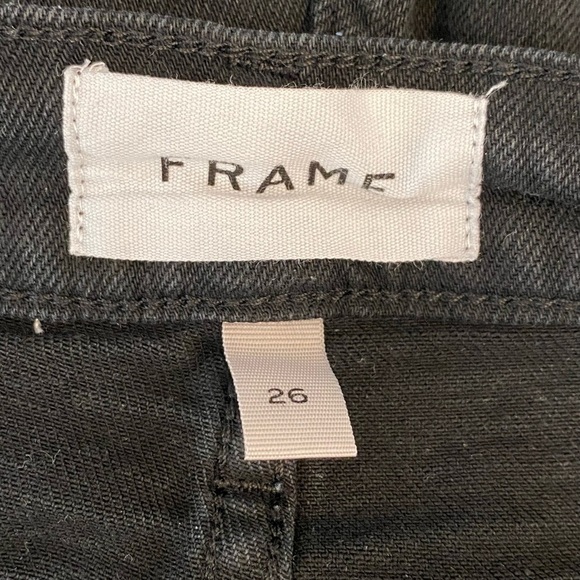 Frame Denim Black Le Cut Off Denim Shorts Size 26 - Picture 5 of 8